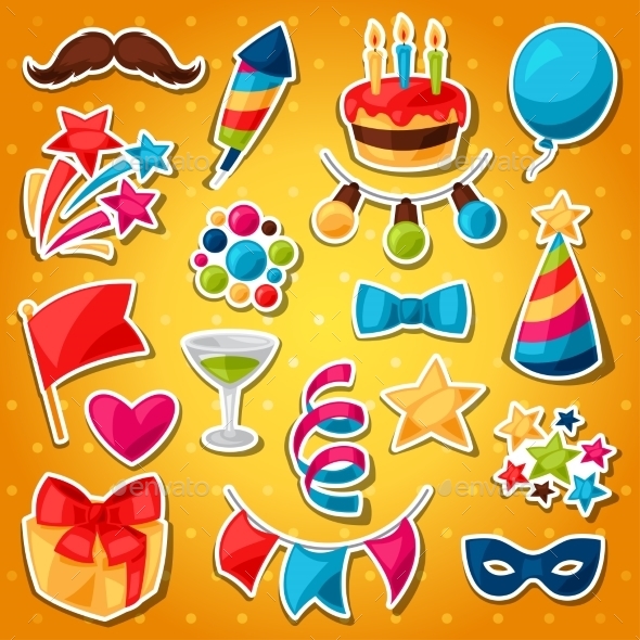 Carnival Show And Party Set Of Celebration - Seasons/Holidays Conceptual