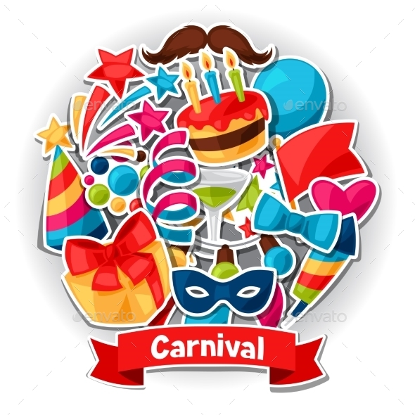 Carnival Show And Party Greeting Card - Seasons/Holidays Conceptual