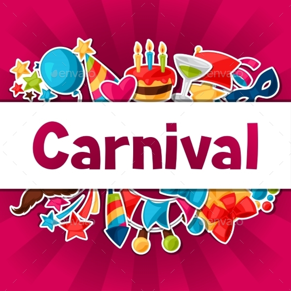 Carnival Show And Party Greeting Card - Seasons/Holidays Conceptual