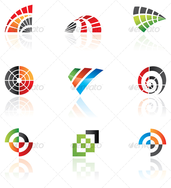 vector design elements: abstract icon set - Abstract Icons