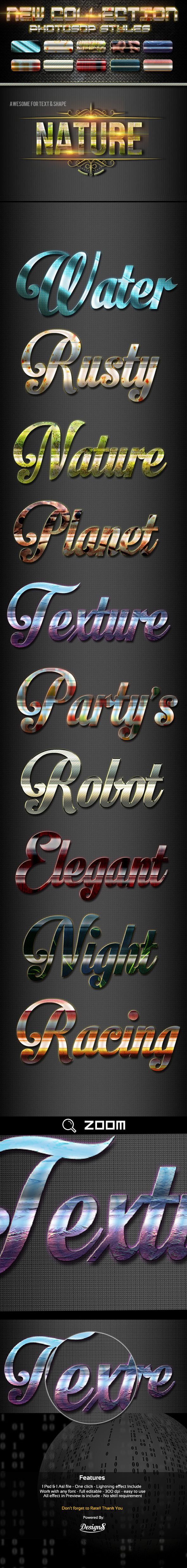 New Photoshop Text Styles vol 5 - Text Effects Styles