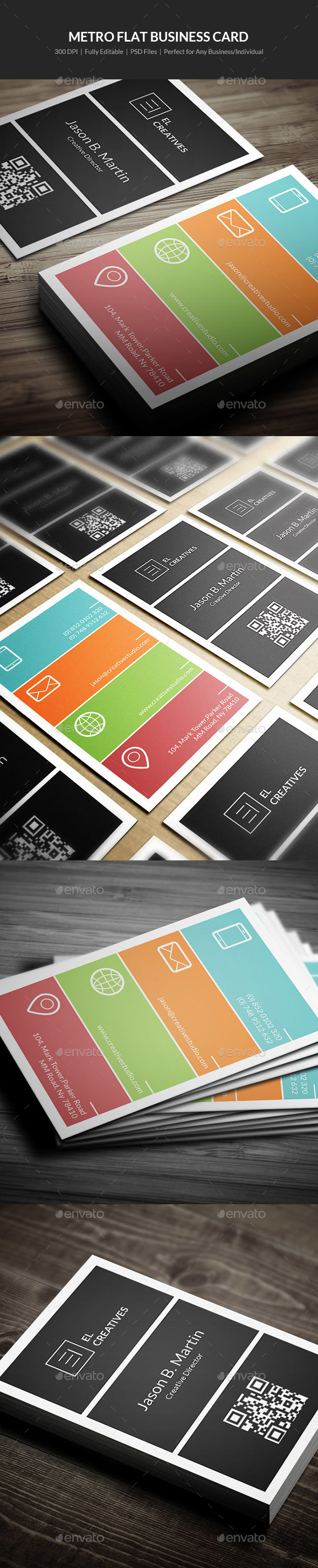 Metro Flat Business Card - 04 - Creative Business Cards