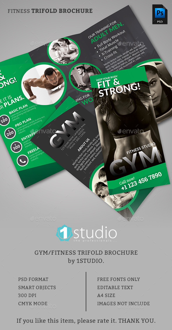 Fitness Trifold Brochure 01 - Corporate Brochures