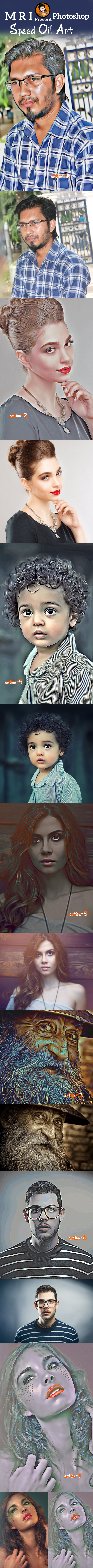 Speed Oil Art Action - Photo Effects Actions