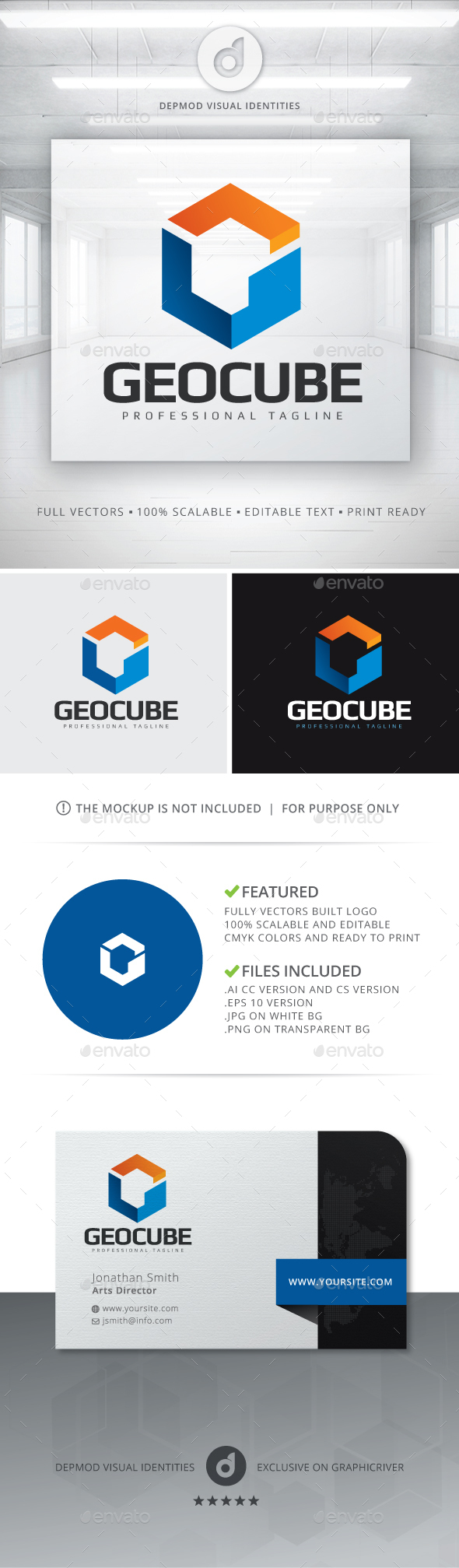 GeoCube Logo - Letters Logo Templates