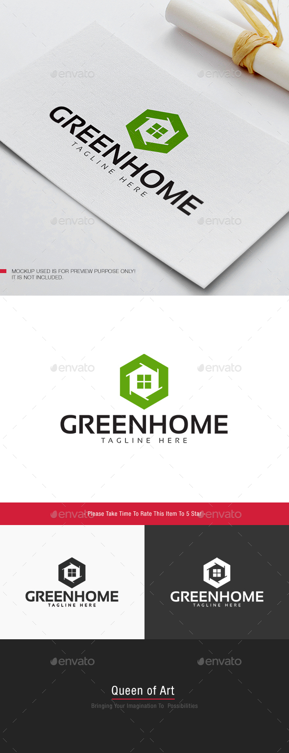Green Home Logo - Buildings Logo Templates