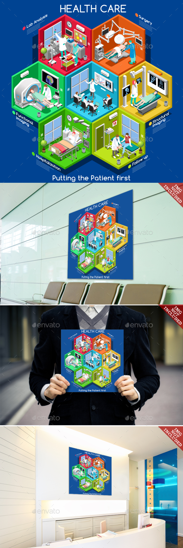 Healthcare Cells Isometric - Health/Medicine Conceptual