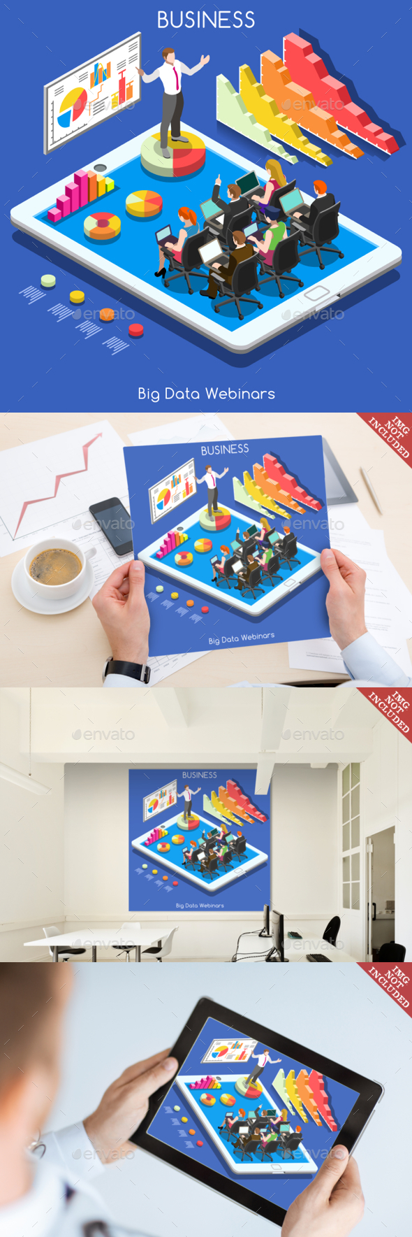 Webinars Business Isometric - People Characters