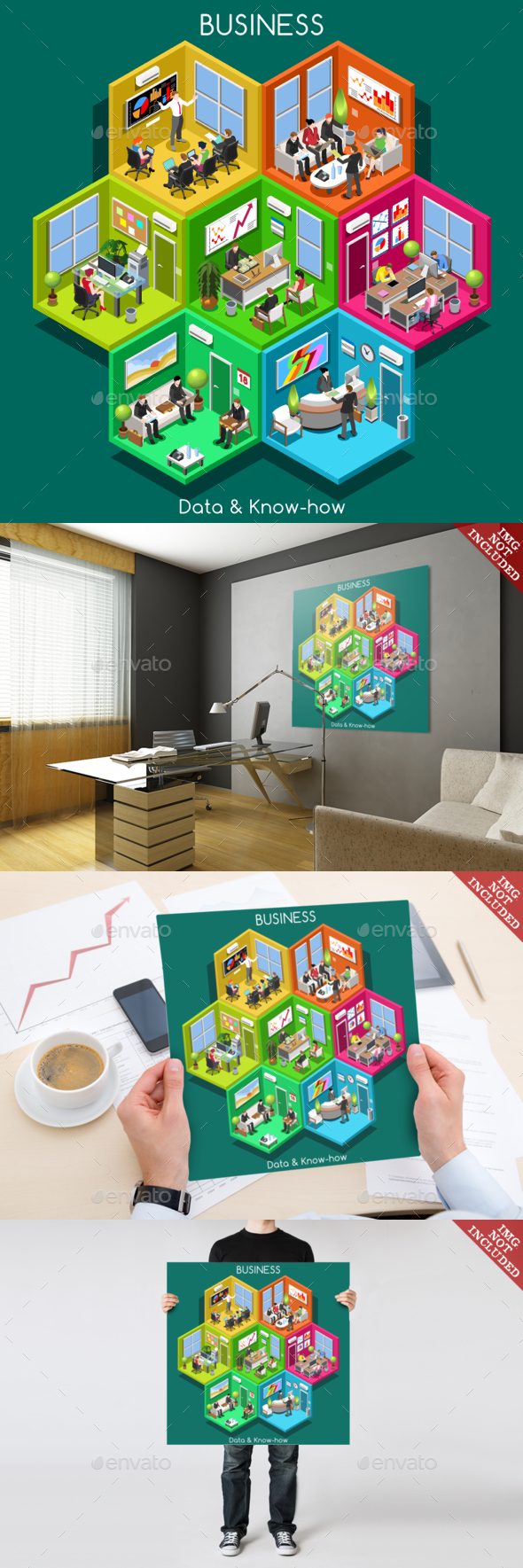Business Cells Isometric - People Characters