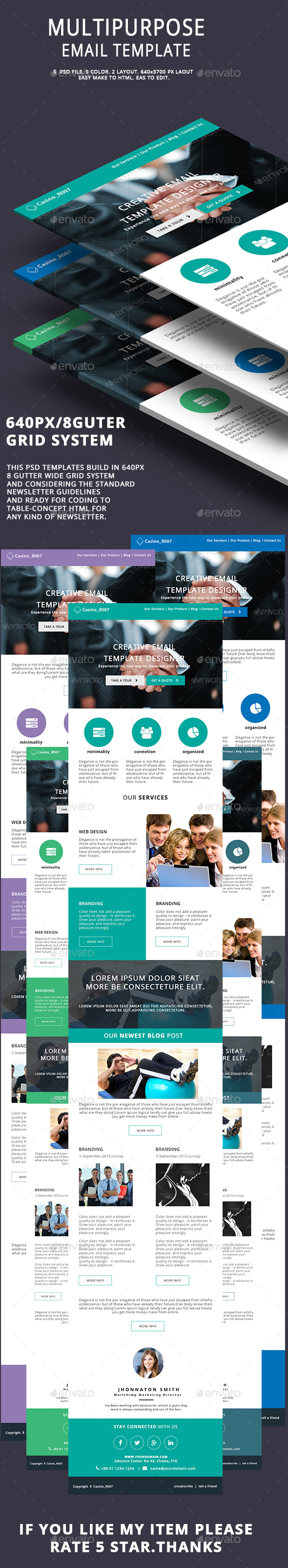 Multipurpose Email Template V6 - E-newsletters Web Elements
