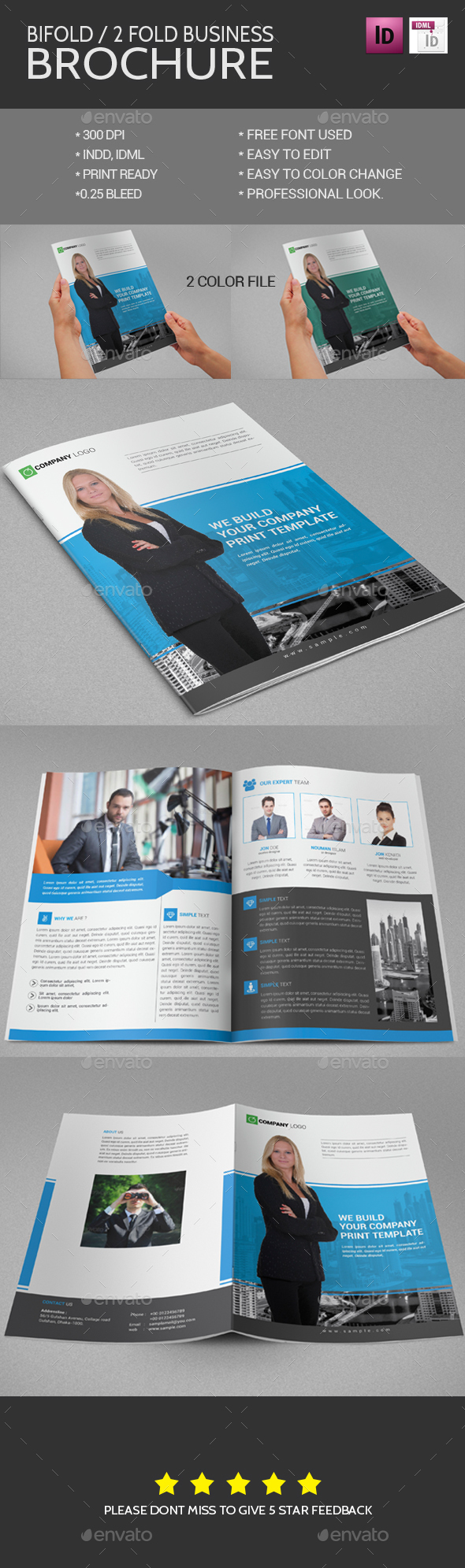 Bifold Business Brochure - Brochures Print Templates