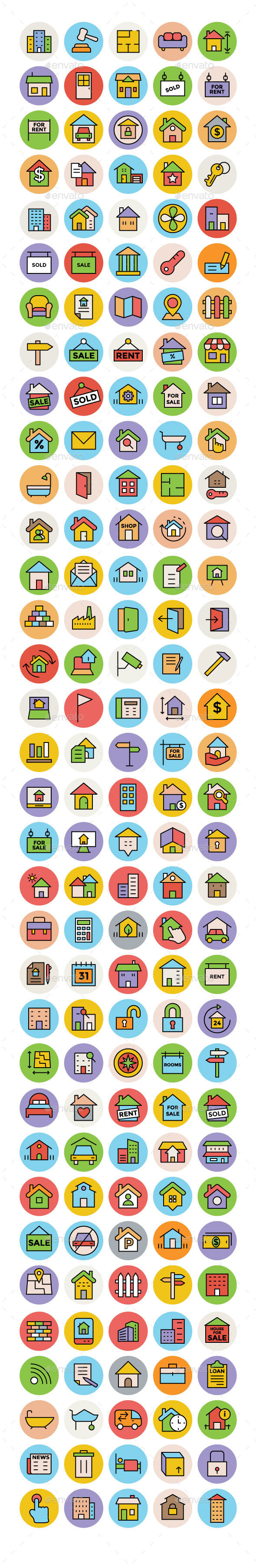 150+ Real Estate Icons Set - Business Icons