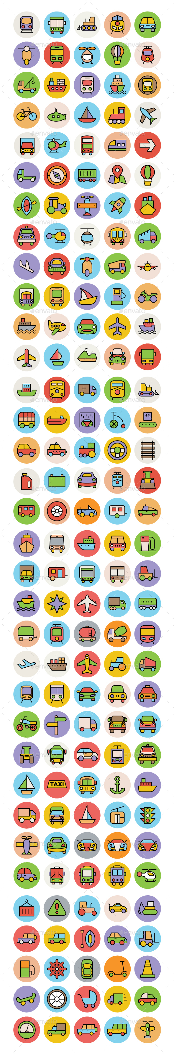 150+ Transport Icons Set - Icons