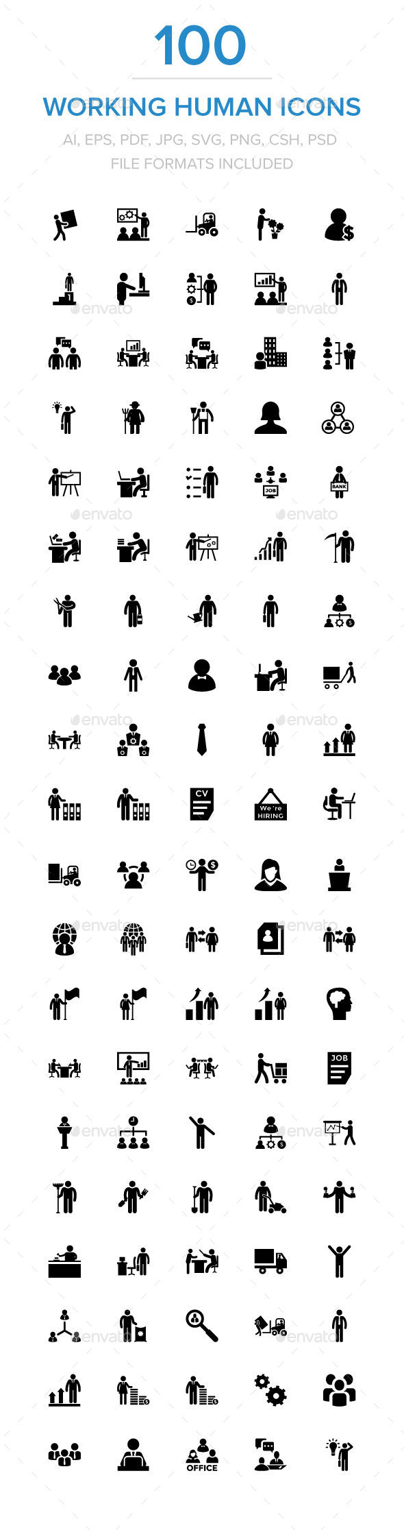 Working Human Icons - Icons