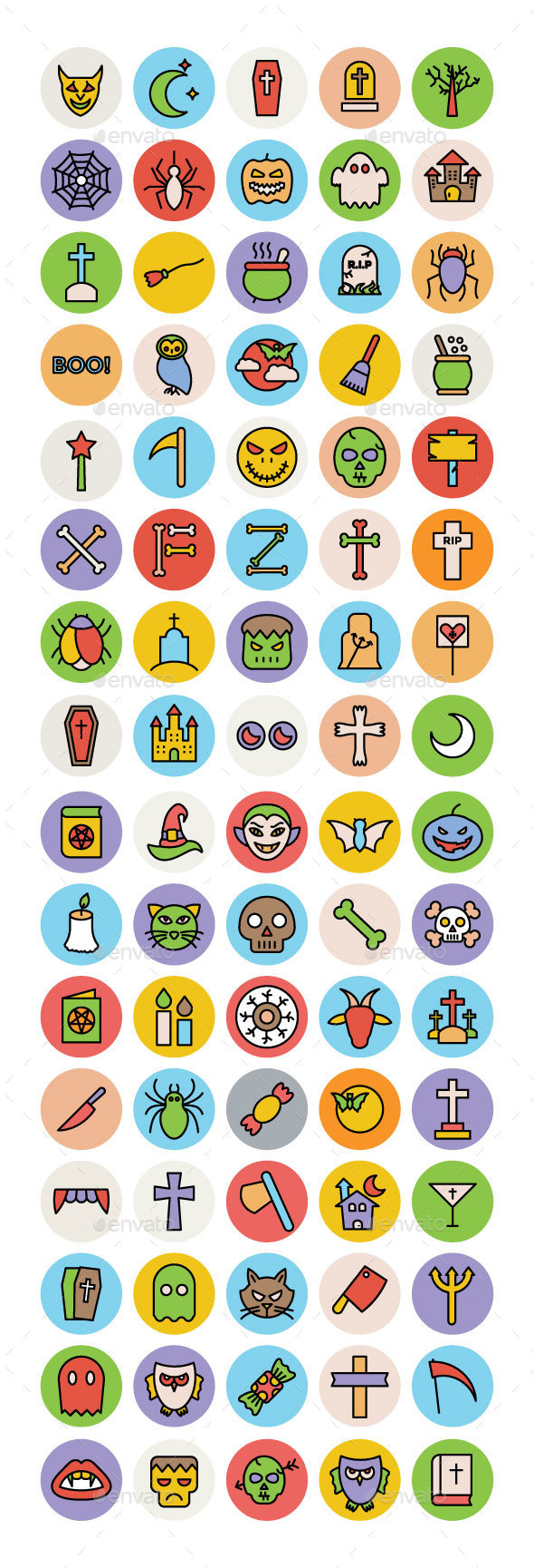 75+ Halloween Icons Set - Icons