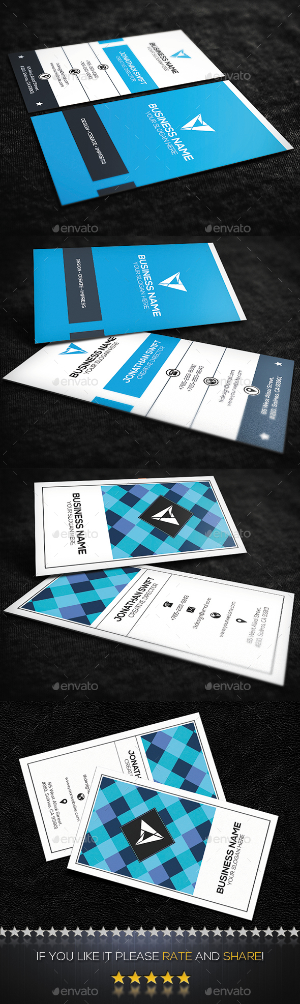 2 in 1 Corporate Business Card Bundle No.07 - Corporate Business Cards