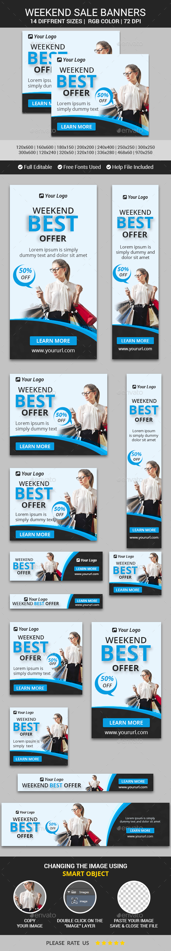 Weekend Sale Banners v12 - Banners & Ads Web Elements