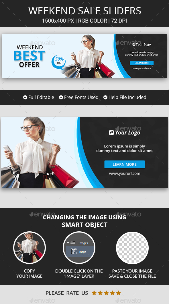 Weekend Sale Sliders v18 - Sliders & Features Web Elements