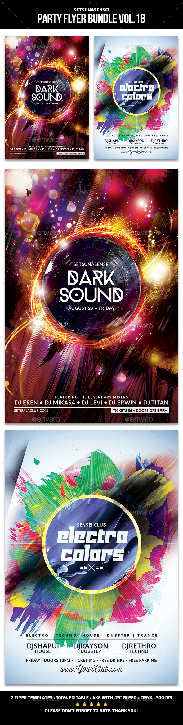 Party Flyer Bundle Vol. 18 - Clubs & Parties Events
