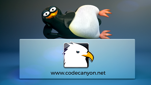 3D Penguin - Logo Reveal