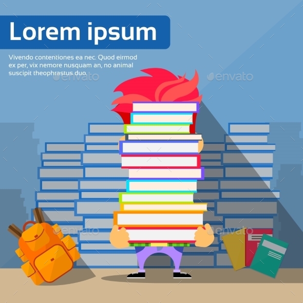 Student Hold Books - People Characters