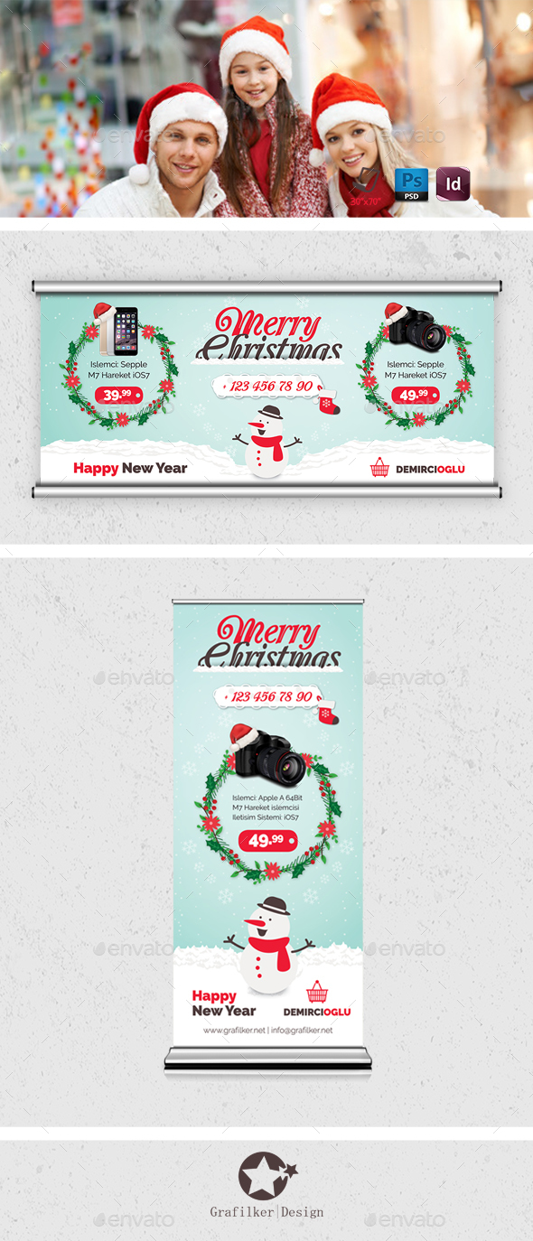 Christmas Product Billboard Templates - Signage Print Templates
