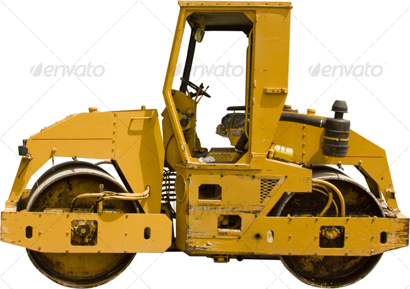 Road Roller - Industrial & Science Isolated Objects