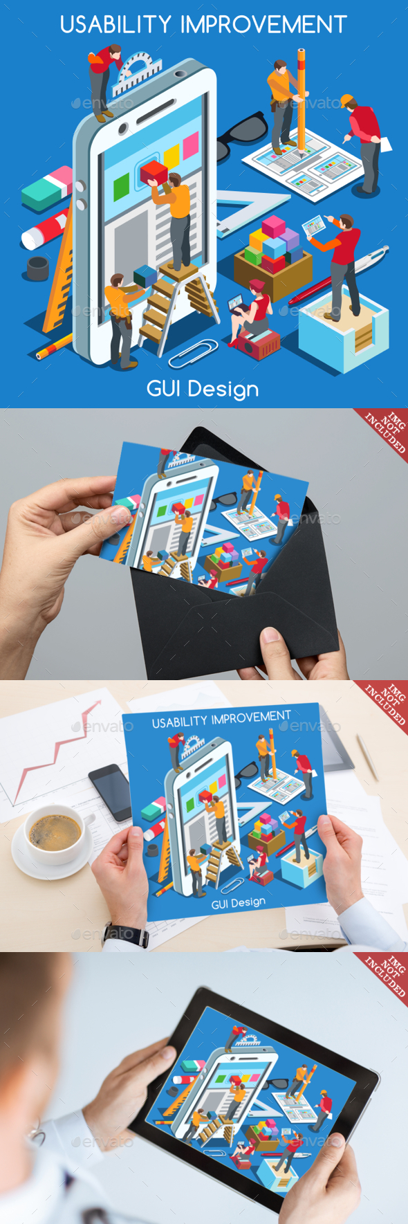 GUI design 02 People Isometric - Technology Conceptual
