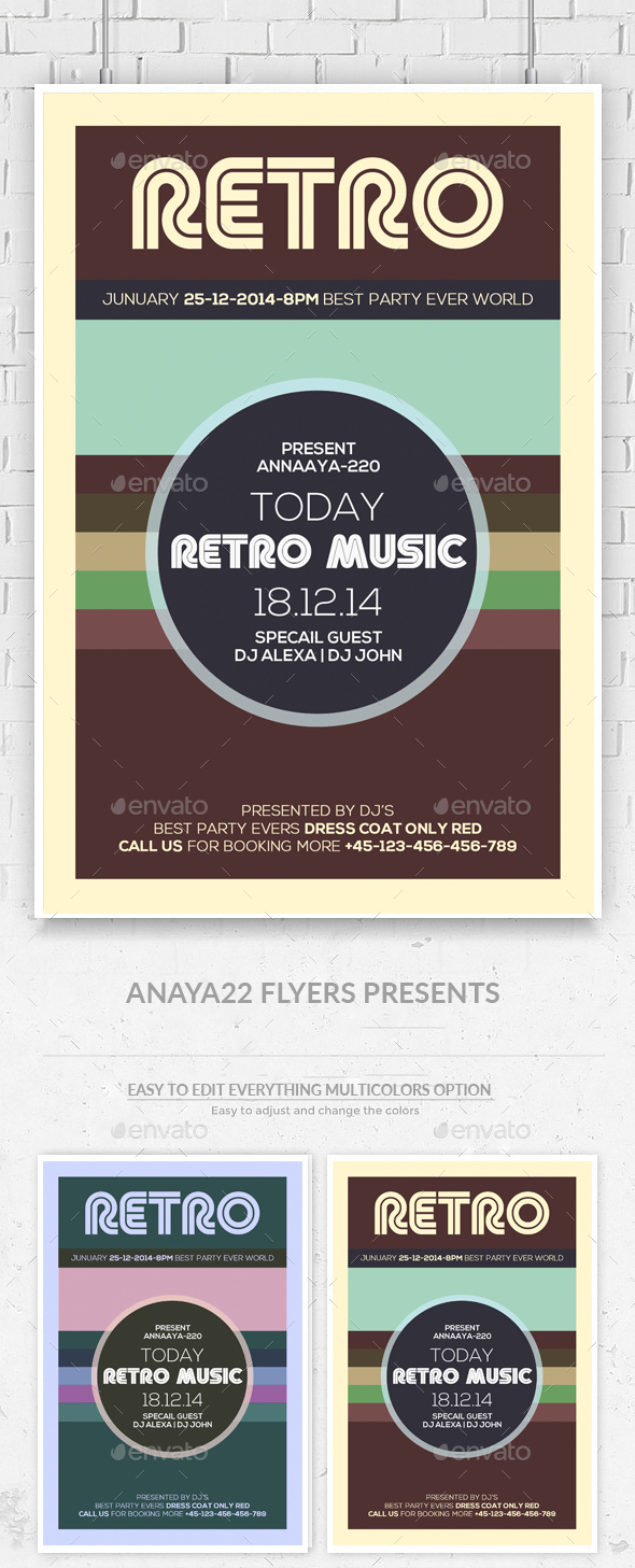 Retro Music Flyer - Concerts Events