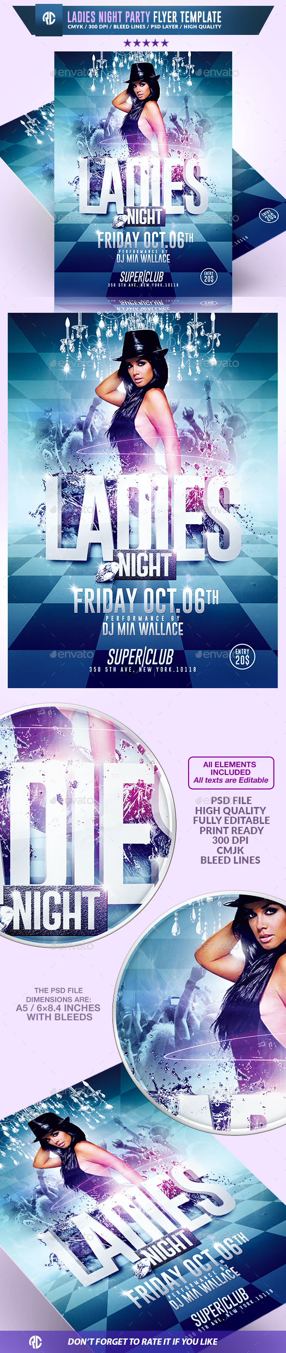 Ladies Night Sexy Party | Flyer Template - Clubs & Parties Events