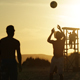 Young People Playing Beach Ball at Sunset 2 - VideoHive Item for Sale