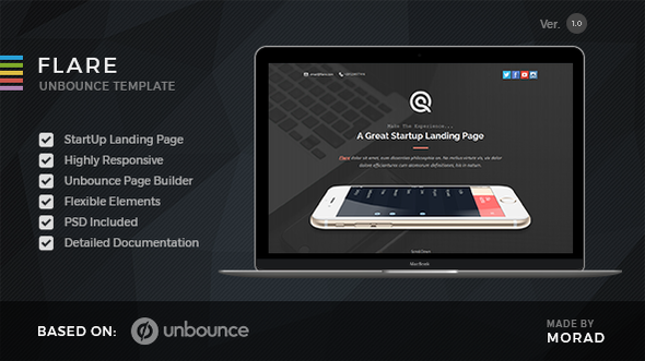 Flare - Unbounce - ThemeForest 10830058