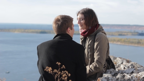 Young Couple Laughing Together Outdoors