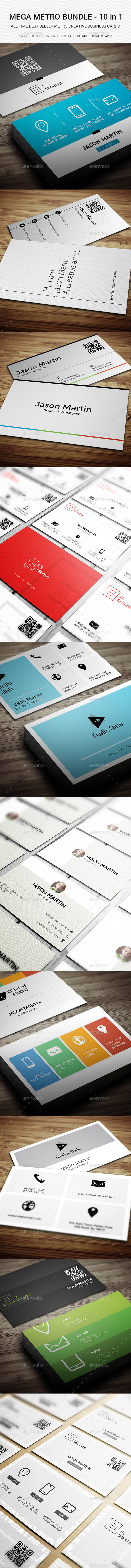 Bundle - 10 All Time Business Cards - M2 - Creative Business Cards