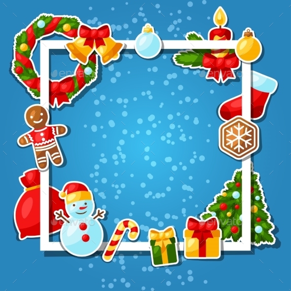 Merry Christmas And Happy New Year Sticker - Christmas Seasons/Holidays