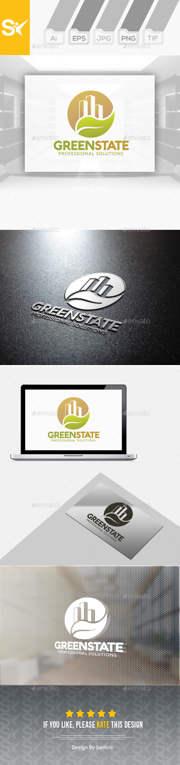Green State Logo - Symbols Logo Templates