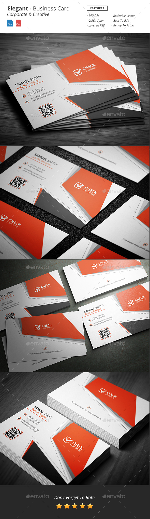 Elegant Corporate Business Card - Corporate Business Cards