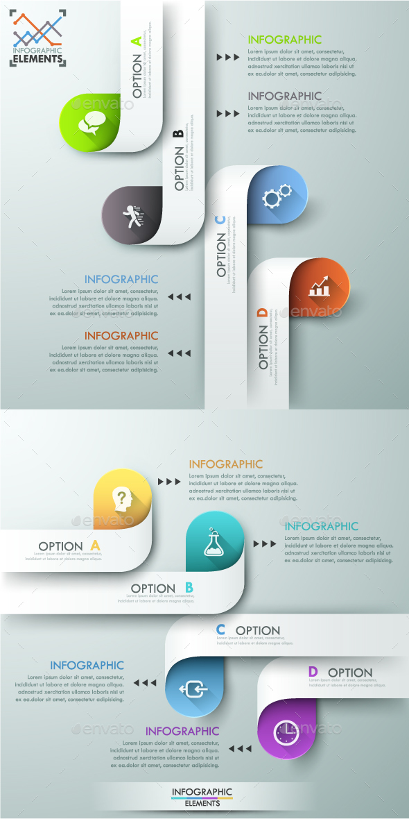 Modern Infographics Paper Template (2 Colors)