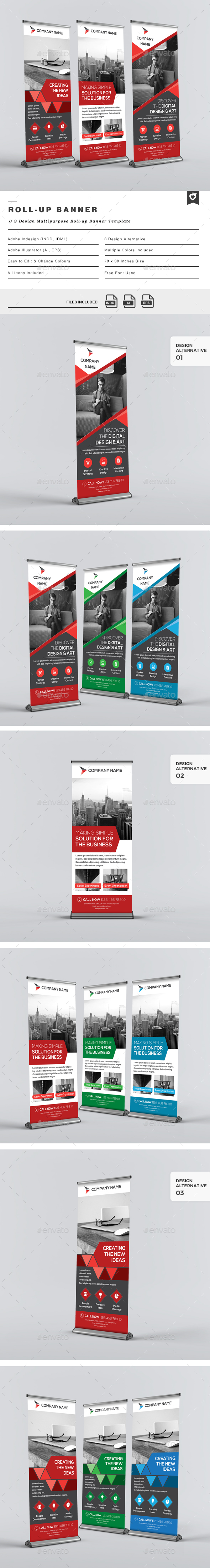 Multipurpose Roll-up Banners - Signage Print Templates
