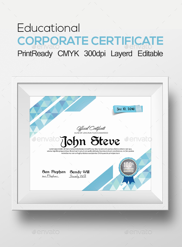 Certificate and Diploma Template - Certificates Stationery