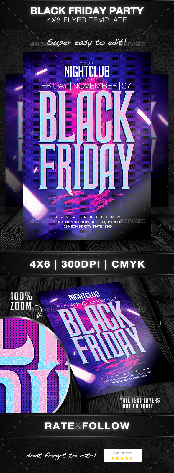 Black Friday Party Flyer Template - Clubs & Parties Events