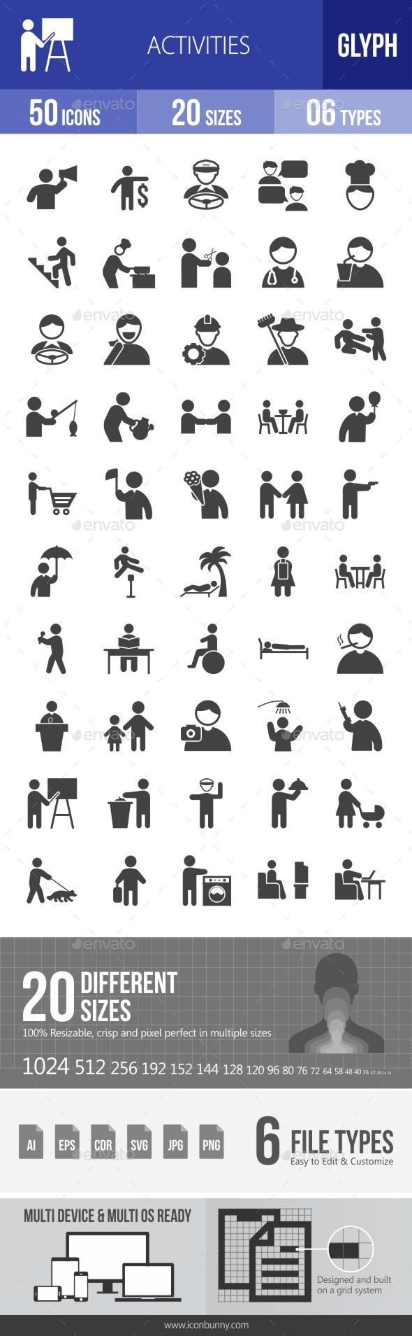 Activities Glyph Icons - Icons