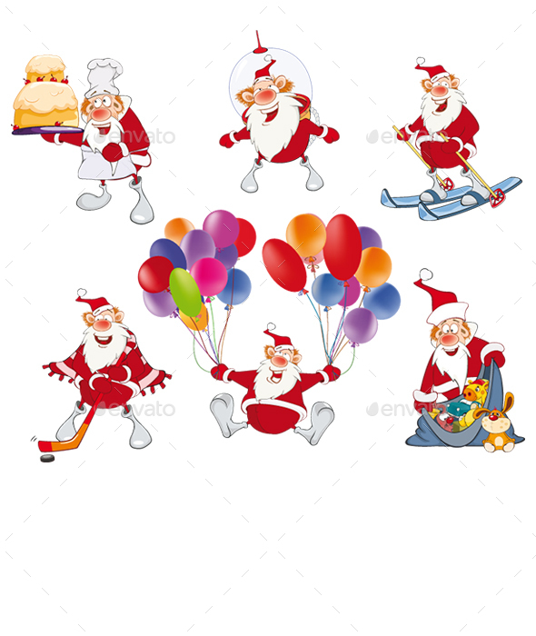 Cartoon Illustration of Santa Claus for you Design - Christmas Seasons/Holidays
