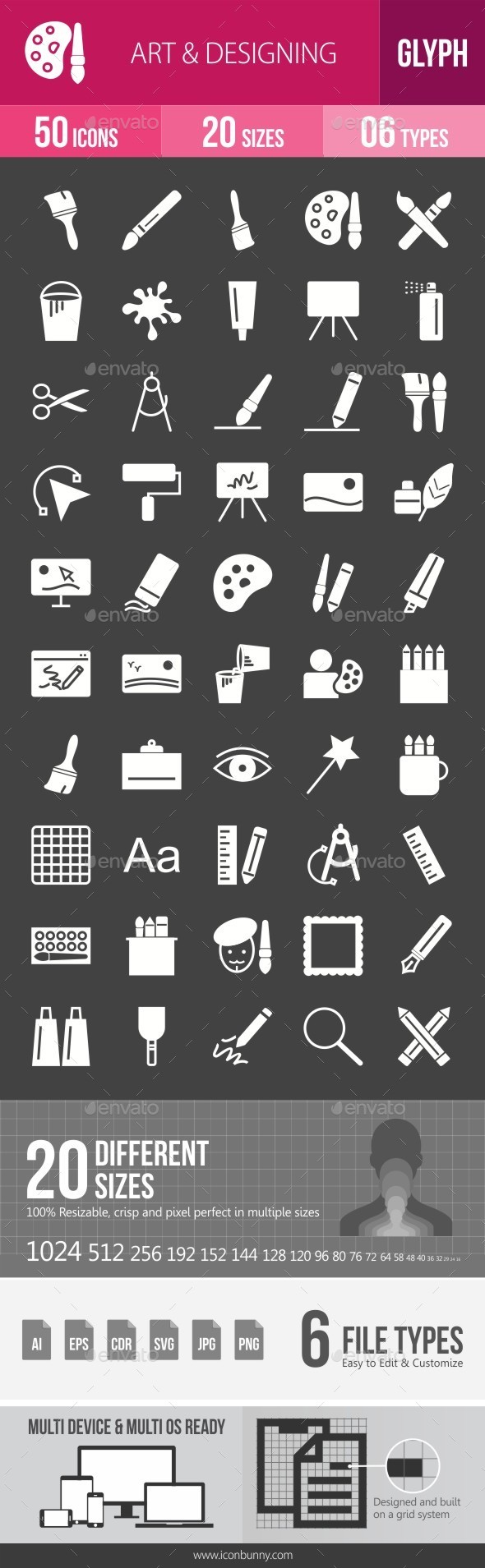 Art & Designing Glyph Inverted Icons - Icons