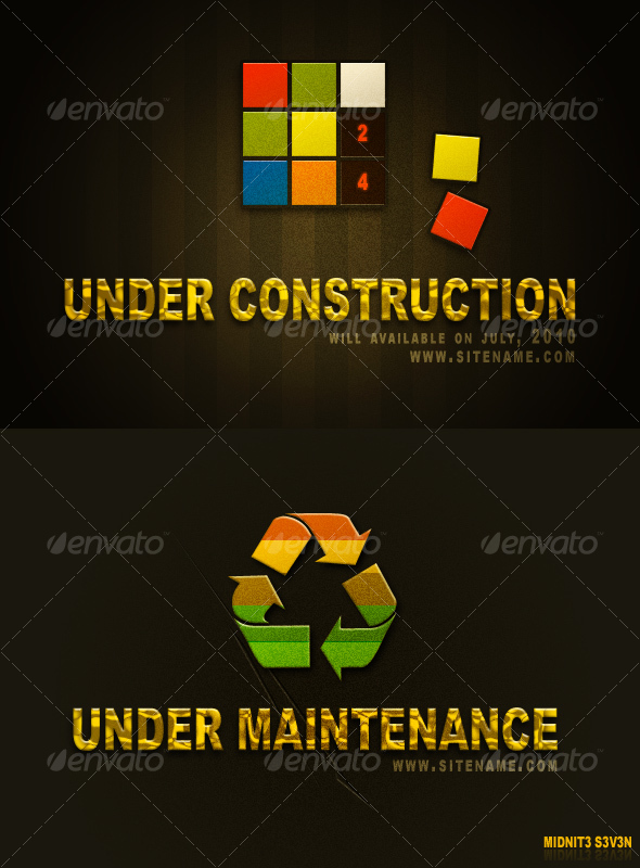Under Construction & Under Maintenance Set #2