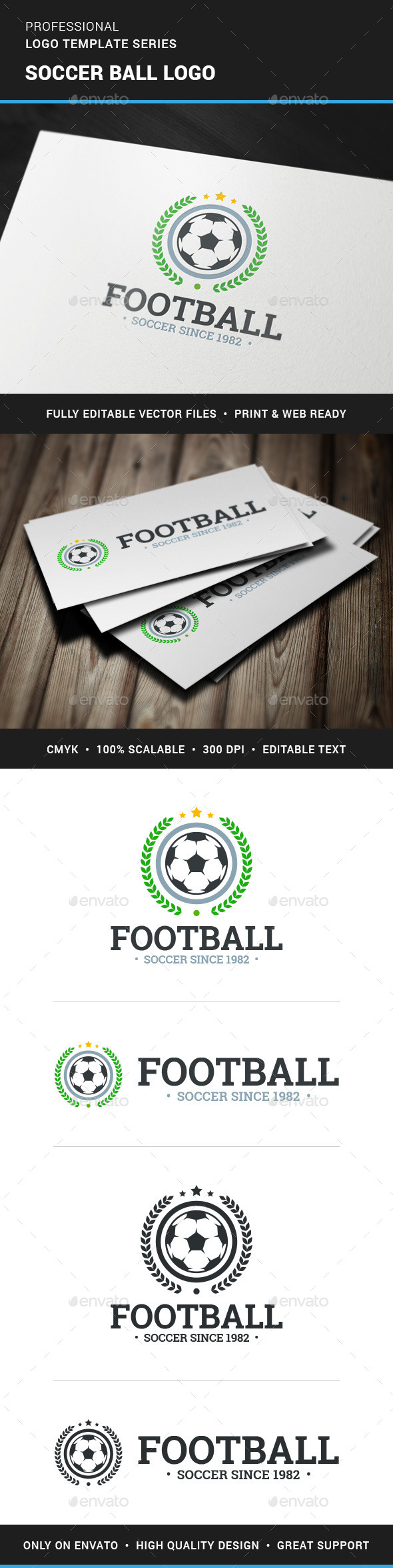 Soccer Ball Logo Template - Crests Logo Templates