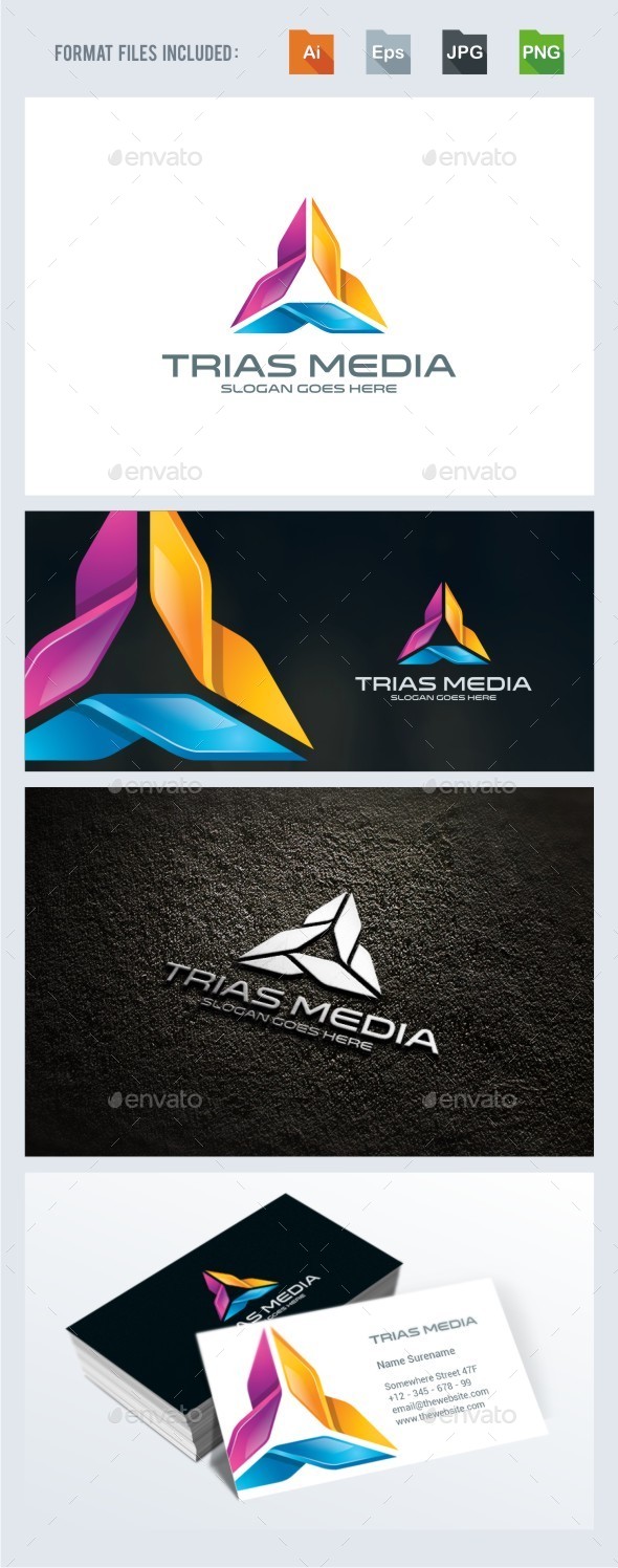 Trinity / Triangle Logo Template - 3d Abstract