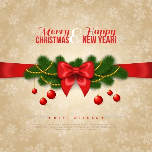 Happy New Year and Merry Christmas Greeting Card - Christmas Seasons/Holidays