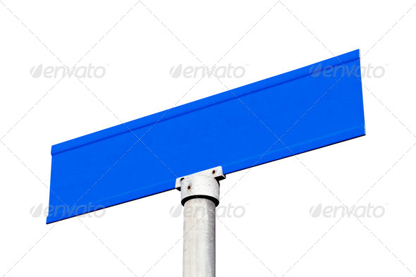Blank road sign - Stock Photo - Images
