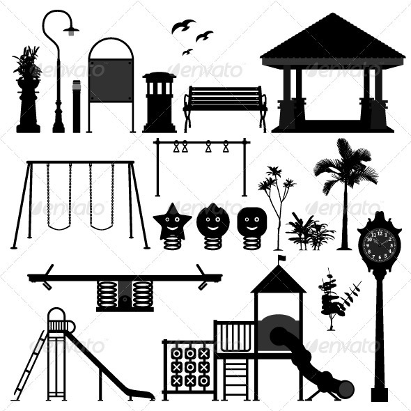 Playground Park Garden Equipment - Man-made Objects Objects